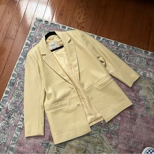 Abercrombie vegan leather blazer
